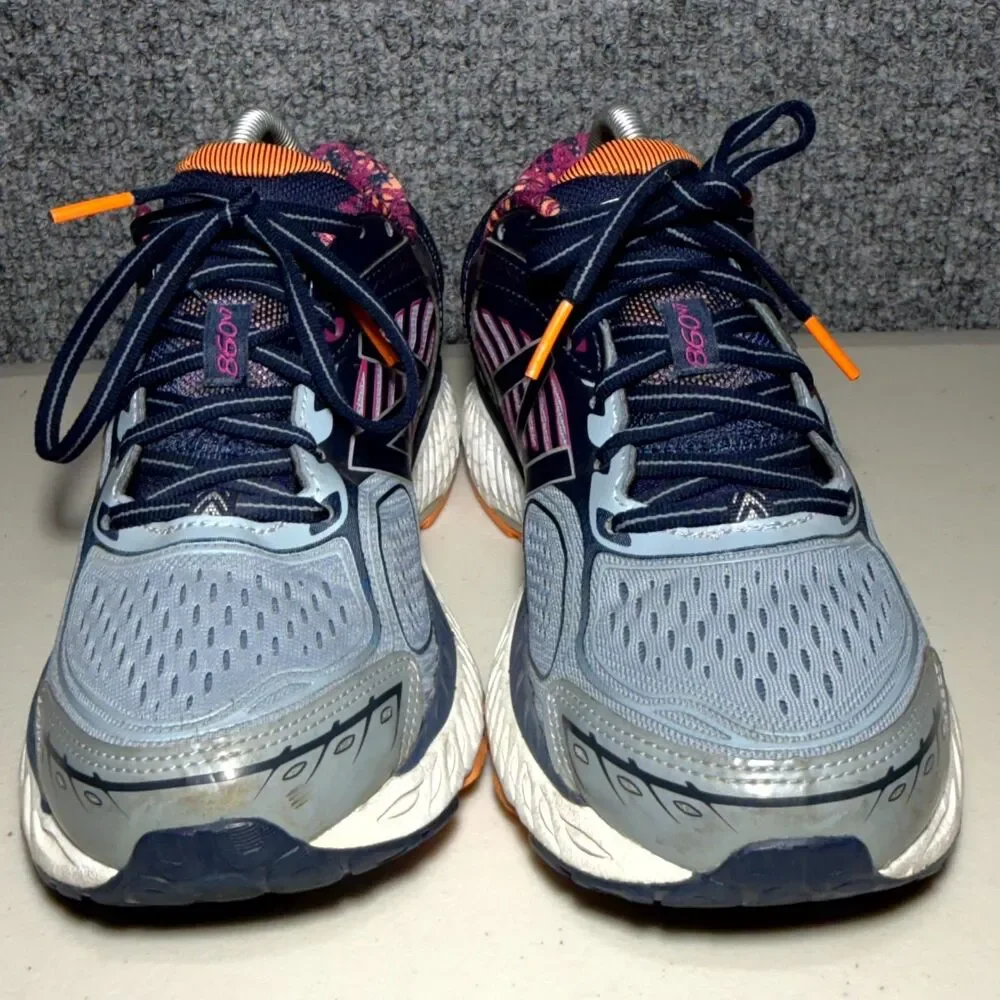 New Balance 860v7 Sneakers  Running Shoes Blue Pink No Insoles Women's Size 9.5